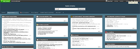 Netvibes screenshot, Maja Vasic
